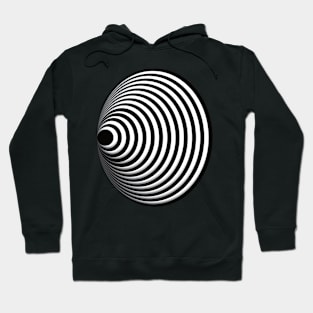 Geometric concentric circles 3D doodle art Hoodie